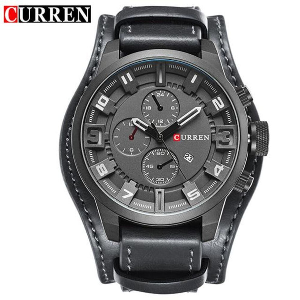 Maxpower (Grey) Curren Men's Watches Brand Luxury Fashion&Casual Business Quartz Watch Date Waterproof Wristwatch Hodinky 8225 Grey