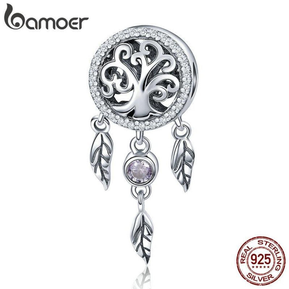 Maxpower (Scc723) Bamoer 100% 925 Sterling Dream Catcher Holder Family Tree Beads Fit Women Charm Bracelets Silver