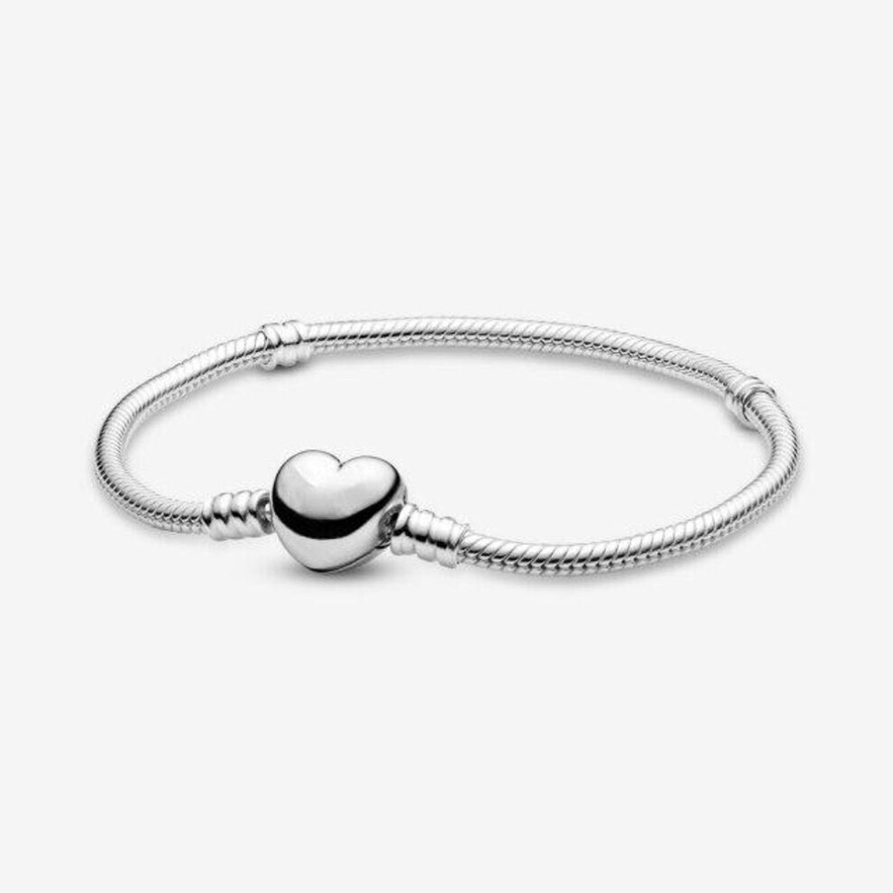 Maxpower (As The Picture, 20Cm) Original 925 Sterling Bracelet Snake Chain Charm Bead Bracelets Bangles Women Diy Luxury Fine Jewelry Silver