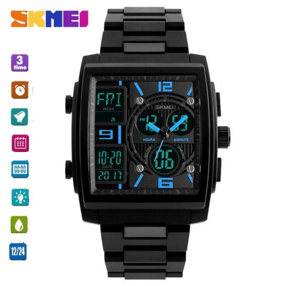 Maxpower (Blue) Skmei Sport Men Digital Display Multifunction Watch Blue