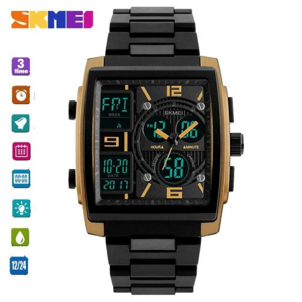 Maxpower (Gold) Skmei Sport Men Digital Display Multifunction Watch Gold