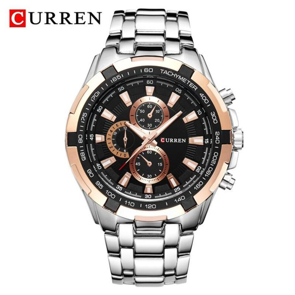 (black,gold) Curren Brand Luxury Watches Men Sports Business Casual Quartz Wrist Watches Military Wristwatch Waterproof 8023