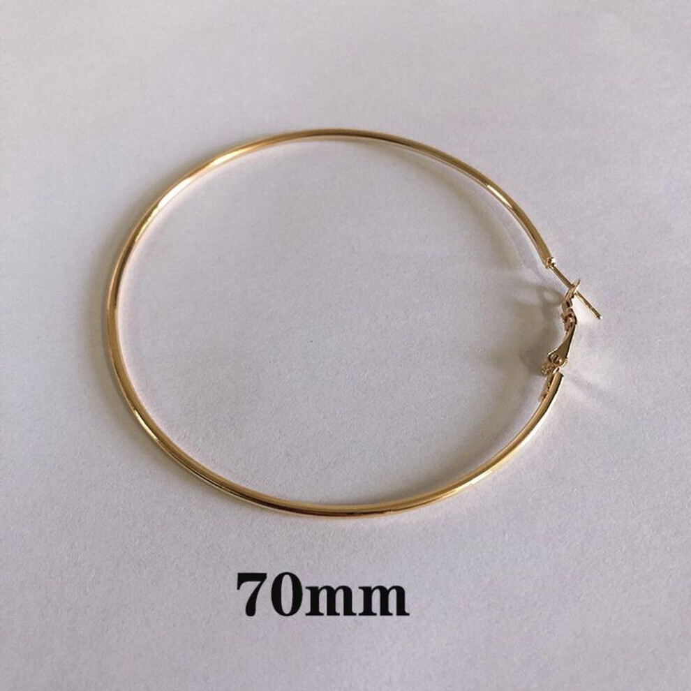 Maxpower (Gold, 70Mm) Fashion Earrings Big Circle Earrings Exaggerated Hop Circle Earring Jewelry Female Big Earrings