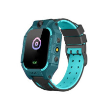 (green) Q19 Fashion Silicone Flashlight Children Smart Watch