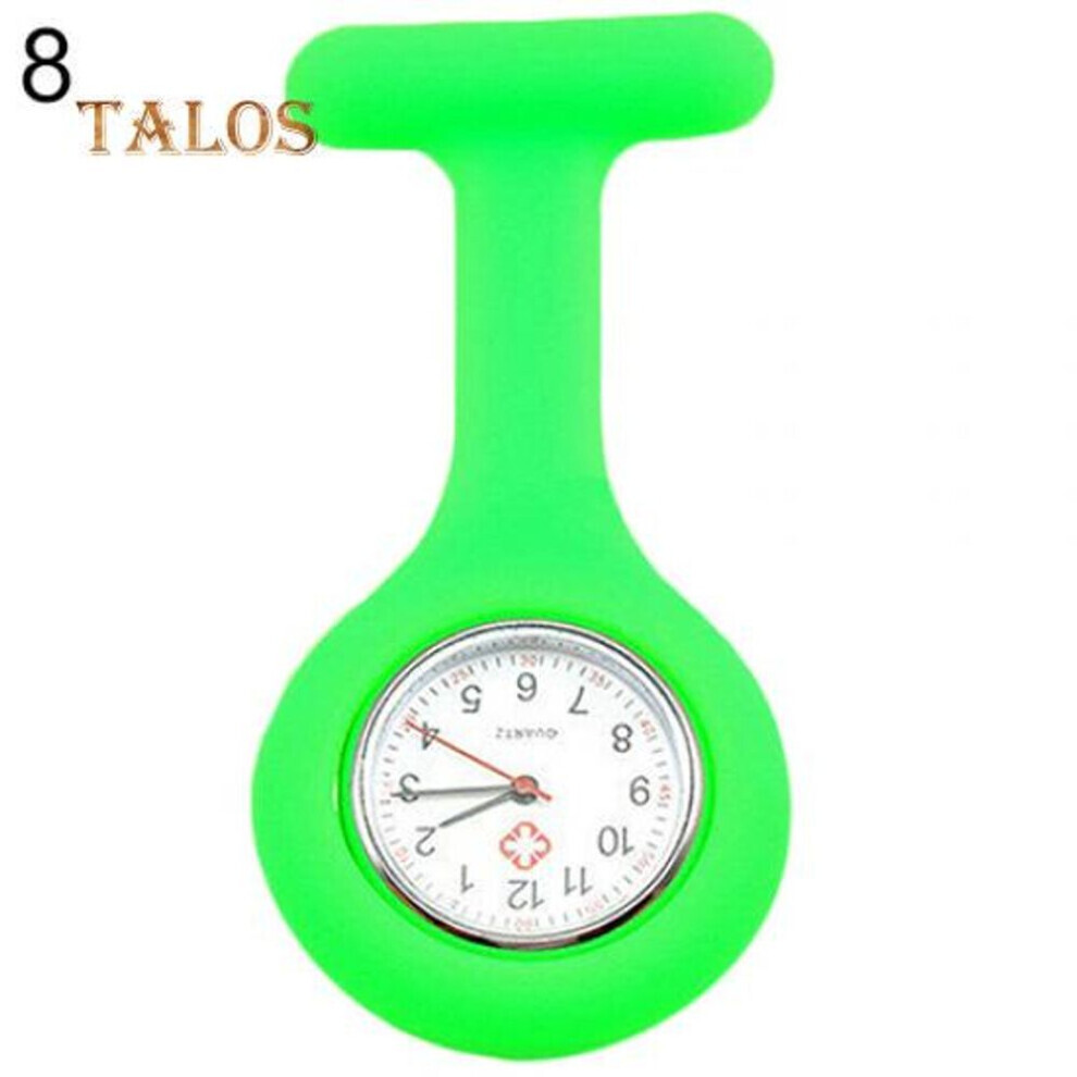 Maxpower (Green) Cute Silicone Bendy Soft Nurse Watch Brooch Fob Pocket Tunic Quartz Movement Watch Green