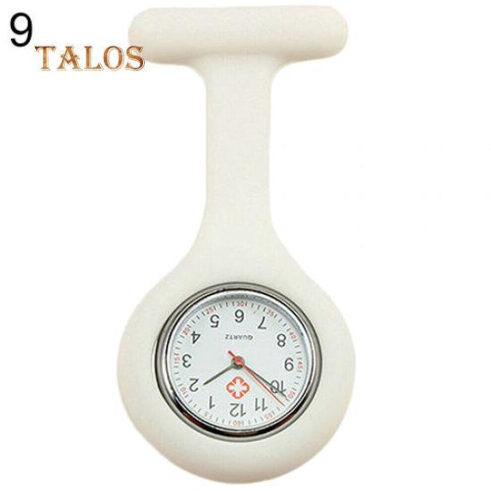 Maxpower (White) Cute Silicone Bendy Soft Nurse Watch Brooch Fob Pocket Tunic Quartz Movement Watch White