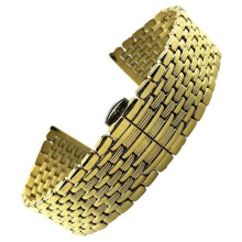 (Rose 14mm) 12/13/14/16/18/20/22mm Butterfly Buckle Watch Band Strap Stainless Steel Watchband Bracelet Women Men With Tool Pins Replace