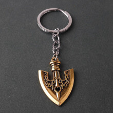 (2.7*4.2CM) Jojos Bizarre Adventure Necklace Kujo Jotaro Arrow Metal Pendant Chain