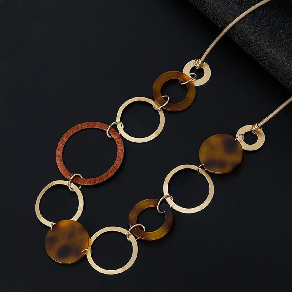 Maxpower (As The Picture) Dimanaf 2024 Four Seasons Pendant Accessory Ethnic Style Long Ethnic Style Retro Leaf Simple Accessories Pendant