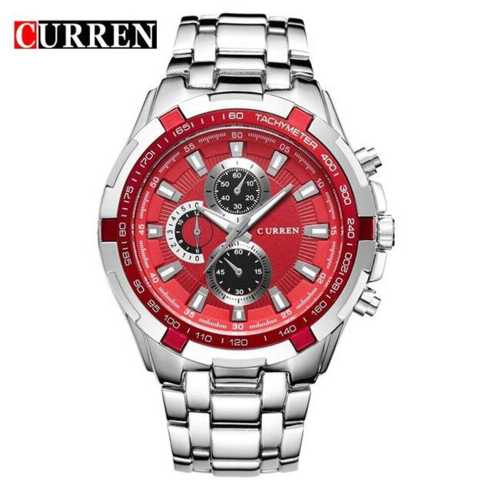 Maxpower (Red) Curren Brand Luxury Watches Men Sports Business Casual Quartz Wrist Watches Military Wristwatch Waterproof 8023 Red