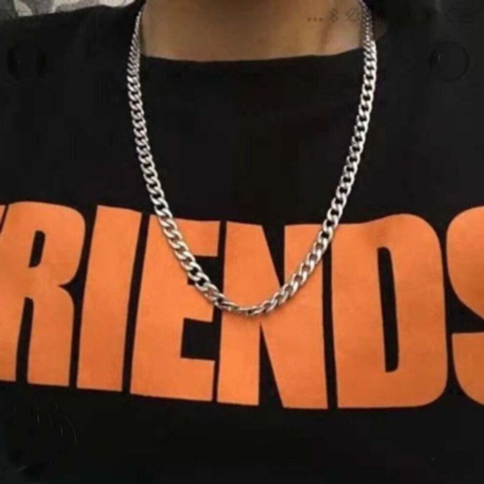 (silver, Length 60cm width 5mm) Stainless Steel Chain Necklaces For Women Men Long Hip Hop Necklace On The Neck Fashion Jewelry Accessories Friends Gifts