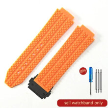 (J01-Orange-Black-Z2 26x19mm) For Hublot Yubo High Quality Silicone Waterproof Watch Strap Classic Fusion Big Bang Rubber Men's 26*19mm 24*17mm Accessories