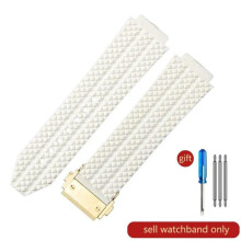 (J01-White-gold-Z2  26x19mm) For Hublot Yubo High Quality Silicone Waterproof Watch Strap Classic Fusion Big Bang Rubber Men's 26*19mm 24*17mm Accessories