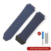(J02-Blue-Black-Z2 26x19mm) For Hublot Yubo High Quality Silicone Waterproof Watch Strap Classic Fusion Big Bang Rubber Men's 26*19mm 24*17mm Accessories