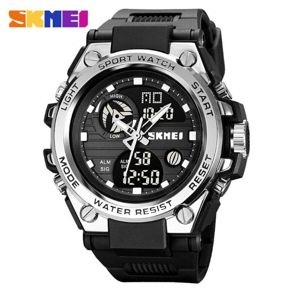 (Silver) Skmei  Sport Dual Display Digital Watch-image-OPC-PG8KDD7-NEW
