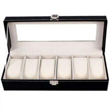 (6 Slot) 6/10/12/20 Slots Faux Leather Wrist Watch Storage Box Display Case Organizer