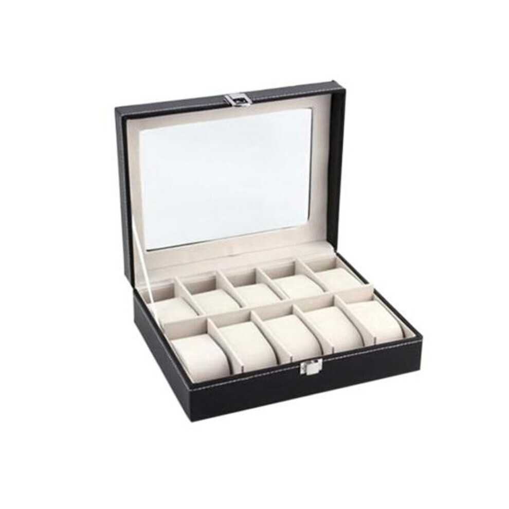 Maxpower (10 Slot) 6/10/12/20 Slots Faux Leather Wrist Watch Storage Box Display Case Organizer