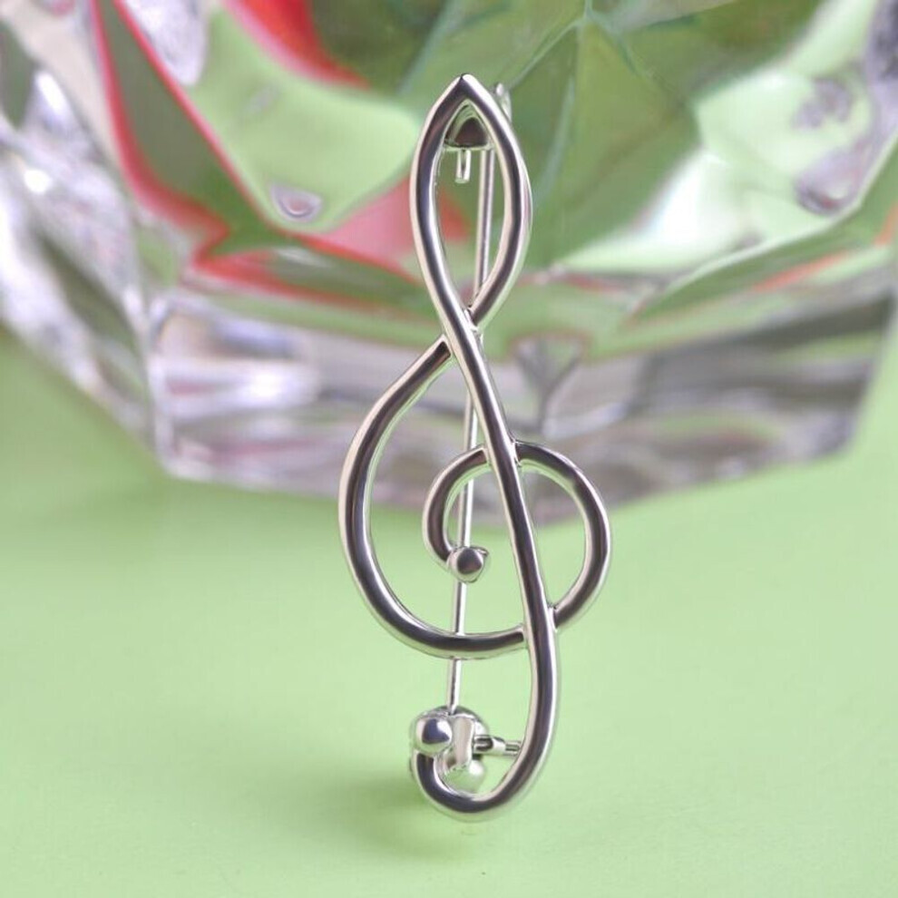 (white) Blucome Music Note Brooches Corsage Gold Color Plated Special Design Unisex Small Brooch Pins