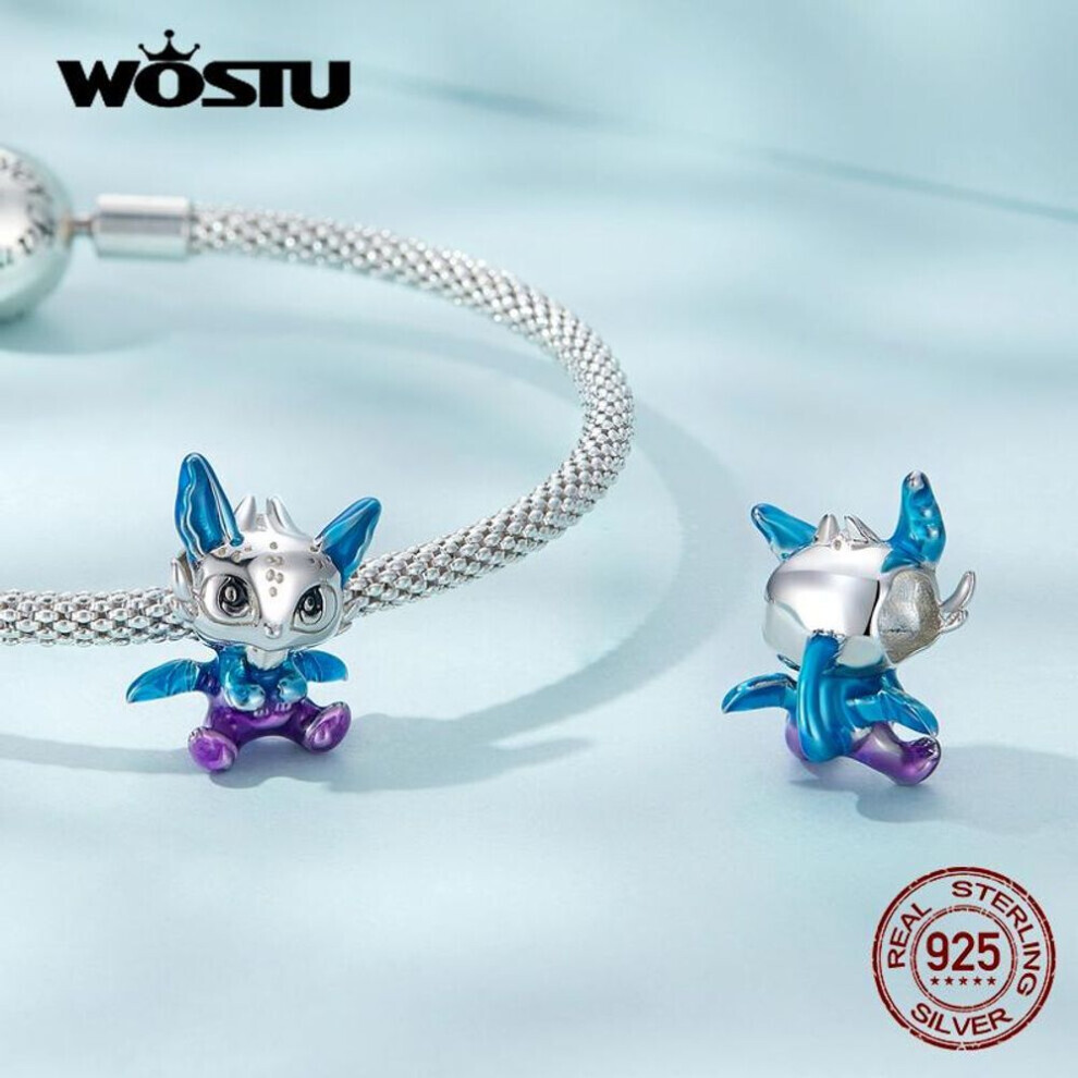 Maxpower (925 ) Wostu 925 Sterling Fashion Colorful Flying Dragon Charms Beads For Women Fit Original Diy Bracelet Necklace Jewelry Silver