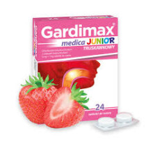 Gardimax Medica Junior strawberry 5 mg +1 mg, 24 lozenges