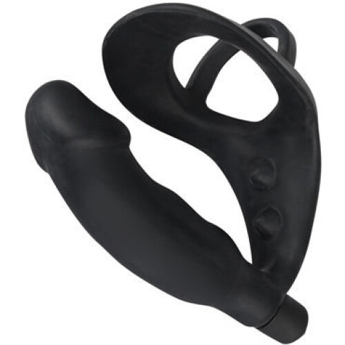 Black Velvets Vibrerende Penisring med Dildo 2