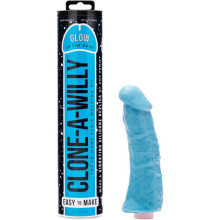 Clone A Willy Kit GlowintheDark Blue fosforescerende penis kloningssæt