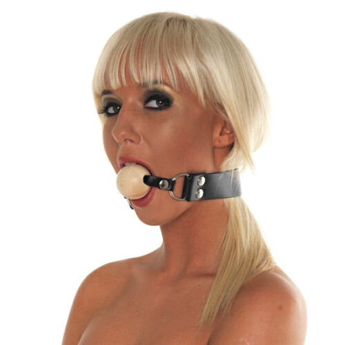 Leather Gag With Wooden Ball 1