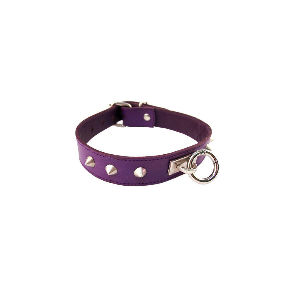 Rouge Garments Purple Studded O-Ring Studded Collar