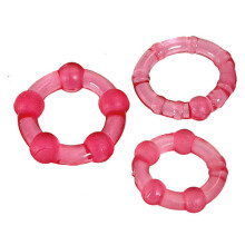 SEVEN CREATIONS - CONJUNTO DE TRÊS ANÉIS PARA PÊNIS ROSA