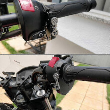 (As show, One size) Motorcycle Throttle Lock Cruise Control Throttle Assist Stainless Steel Throttle Clamp for Most Zekai