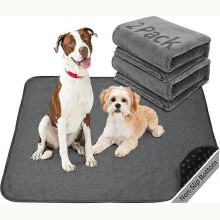 (70x100, One size) Washable Pee Pad for Dogs, 2 Packs Non-Slip Puppy Training Pads, Fast Absorbent Pet Whelping Pads, Puppy Playpen Mat for Incontinence, Housebreak, Cra