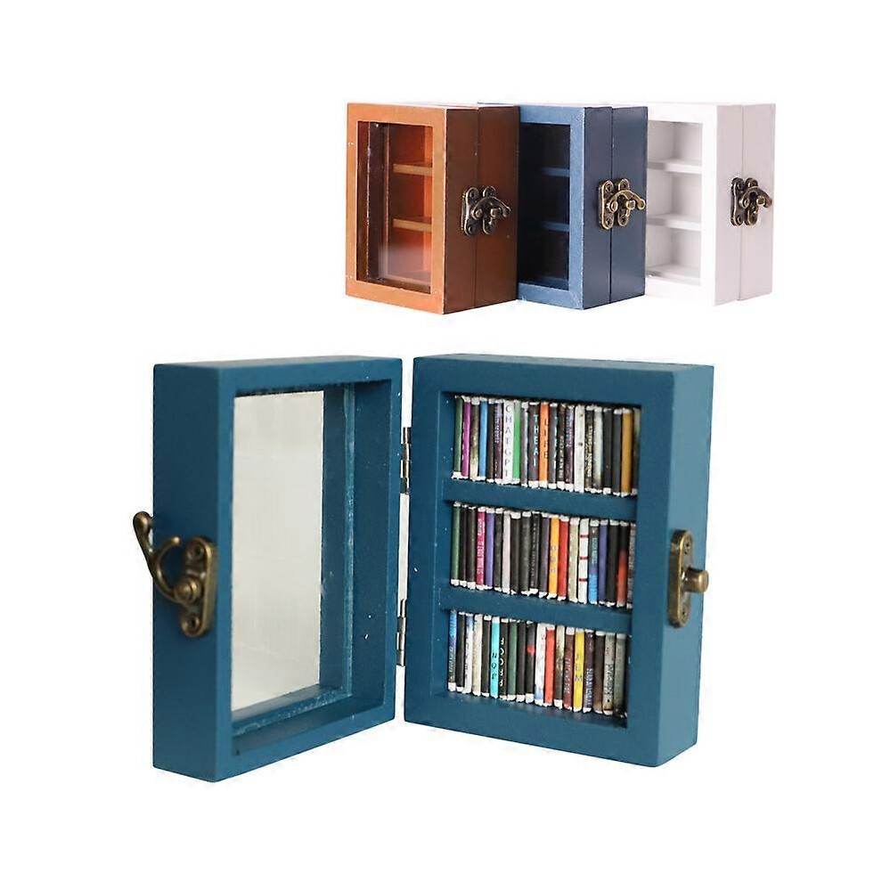 Fitville (Retro, One Size) Bookshelf Mini Bookshelf Ornament Miniature Bookshelf Decor Shake Bookshelf Shake Away Your Anxiety Miniature Book Library With 60Pc
