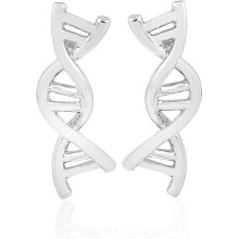 (793, One size) Heyone DNA Double Helix Molecule Stud Earrings for Girls and Womens