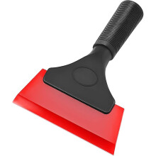 (As show, One size) Small Squeegee, Window Tint Rubber Water Blade, Shower Scraper with Anti-Slip Handle, Auto Cleaning Tool Accessories, Mini Water Wiper for Window(Red)