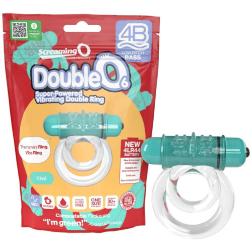 Screaming O 4B Deep Rumbling DoubleO 6 Vibrating Cock Ring Kiwi 2