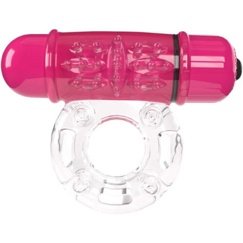 Screaming O 4B Deep Rumbling OWow Vibrating Cock Ring Strawberry