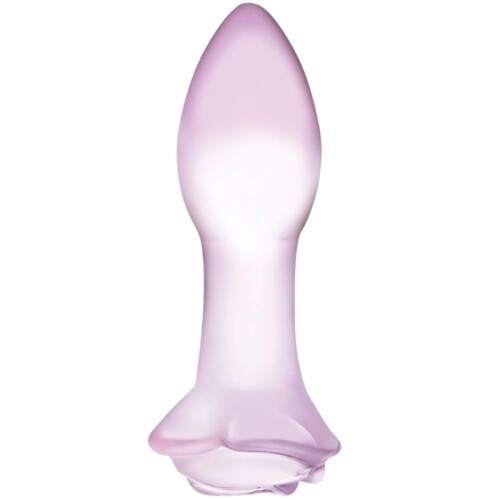 Glas Rosebud Glass Butt Plug 5 Inch 1
