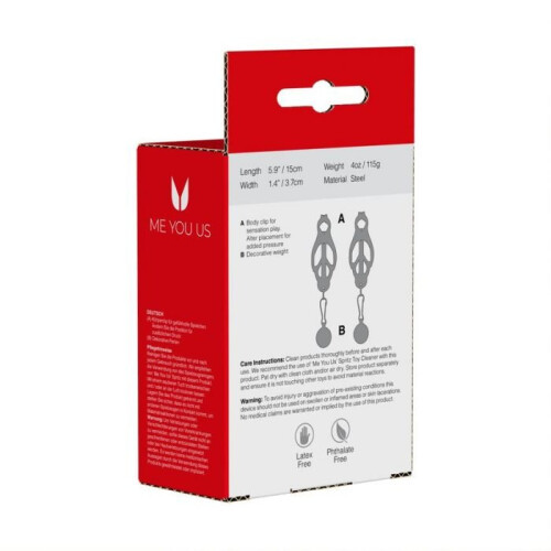 Me You Us Clover Nipple Clamp Silver 2