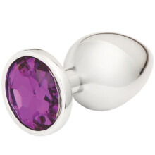 Me You Us Crystal Jewels Jewelled Metal Butt Plug Large Purple