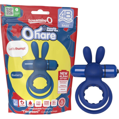 Screaming O 4B Deep Rumbling Ohare Vibrating Rabbit Cock Ring Blueberry 2