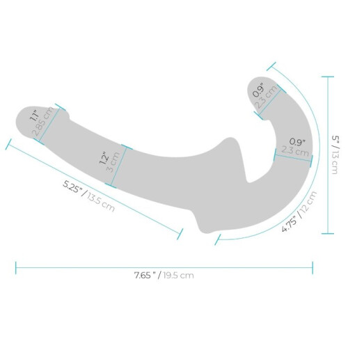 Lux Fetish Strapless Strap-On Purple 5.25 Inch 1