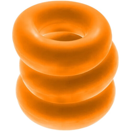 Oxballs Fat Willy Jumbo Cock Ring Set Orange (3 Pack) 2