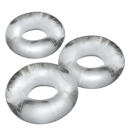 Oxballs Fat Willy Jumbo Cockring Set Clear (3 Pack) 1