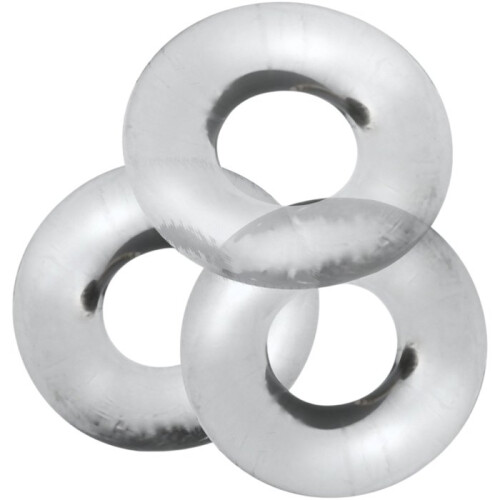 Oxballs Fat Willy Jumbo Cockring Set Clear (3 Pack) 2