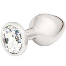 Me You Us Crystal Jewels Jewelled Metal Butt Plug Medium Clear
