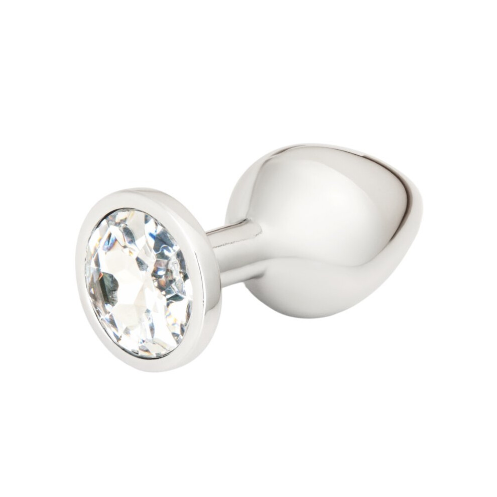 Me You Us Crystal Jewels Jewelled Metal Butt Plug Medium Clear