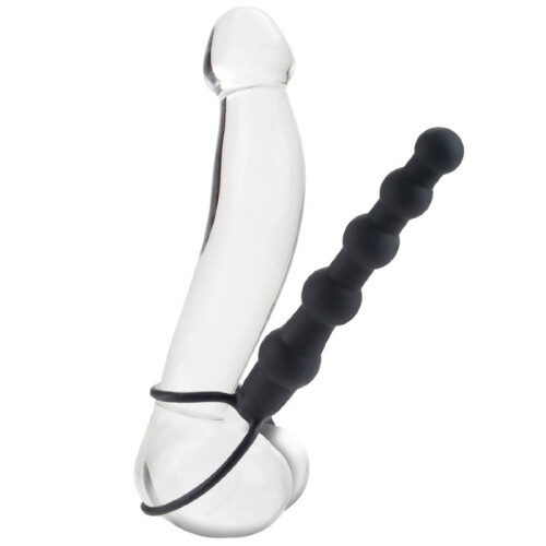 CALEXOTICS - BEADED DUAL PENETRATOR SCHWARZ
