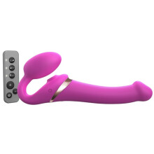 Strap-On-Me Multi Orgasm Rechargeable Remote Control Vibrating Strapless Strap-On Fuchsia M