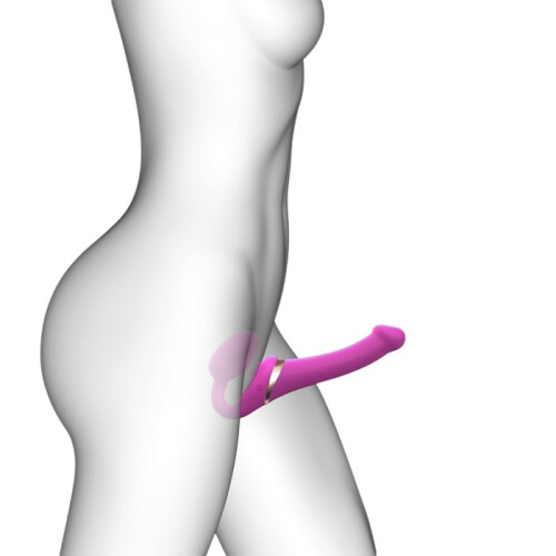 Strap-On-Me Multi Orgasm Rechargeable Remote Control Vibrating Strapless Strap-On Fuchsia M 1