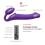 Strap-On-Me Rechargeable Remote Control Vibrating Strapless Strap-On Purple M 2